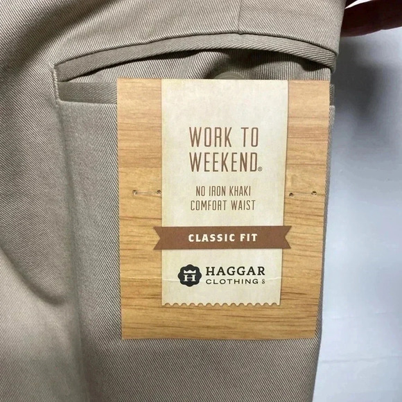 Haggar tan khaki pants 60W/32L - Picture 3 of 4